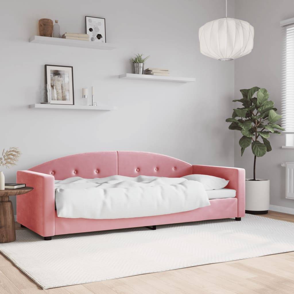 vidaXL daybed 80x200 cm velour pink