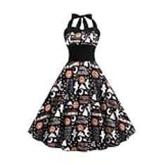 Halloweenkostym KüRbis ny halloween kostym midja slips klänningar fladdermus kostym kvinnor fladdermus kostym kvinnor brudkostym kvinnor läskig fladdermus (svart, XXL)