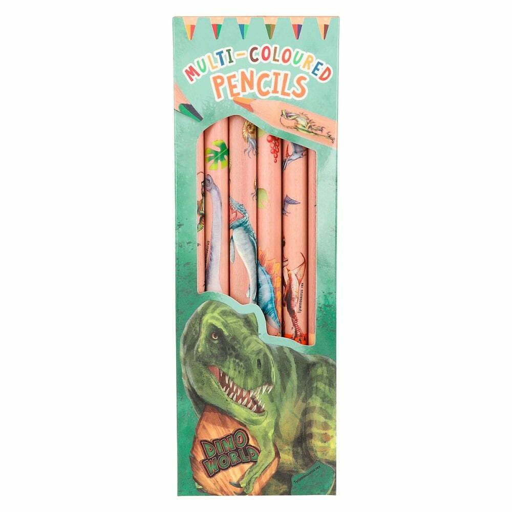 Dino World Farveblyanter Multifarver 6 Pak