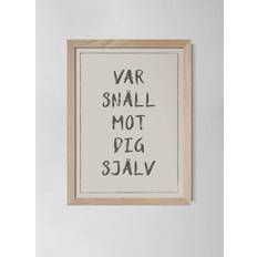 Var snäll mot dig själv - 21 x 30 cm - TRYCKT / Off-white