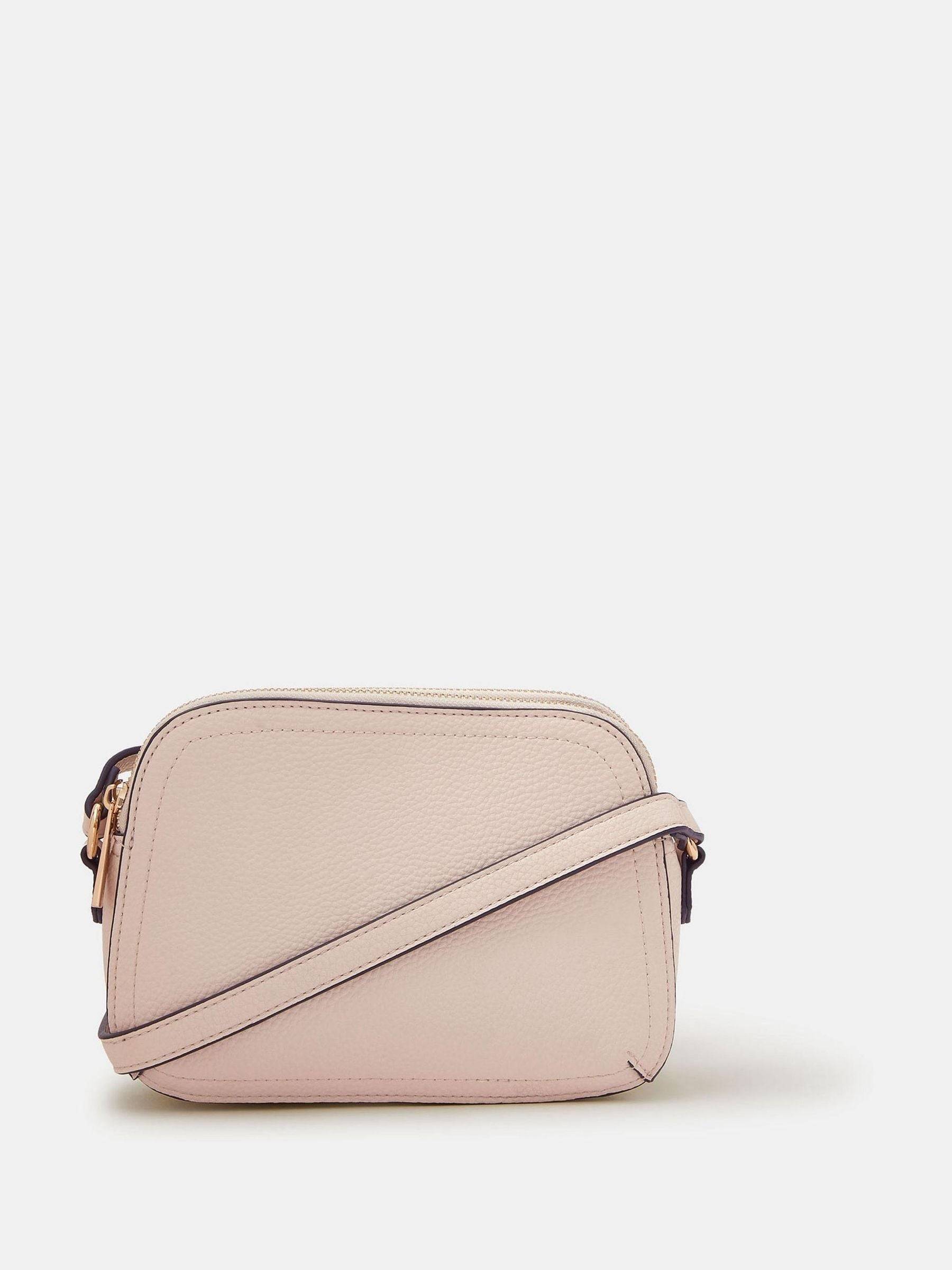 Accessorize Accessorize Cream Double Zip Cross-Body Bag