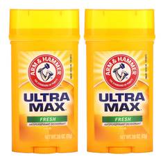 Arm & Hammer, UltraMax, antiperspirant solid deodorant, men's, fresh, twin pack, 73g (2.6 oz) each