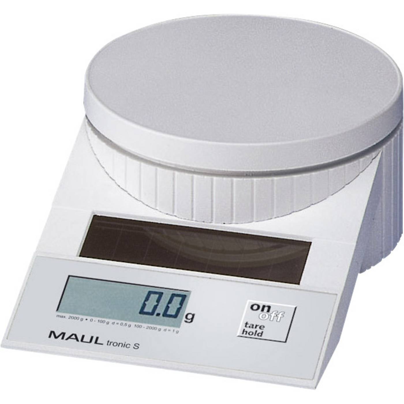Maul ronic S 2000 Brevvåg 1512002-ISO Kalibrerad (ISO) Vägningsområde 2 kg Läsbarhet 0.5 g Vit