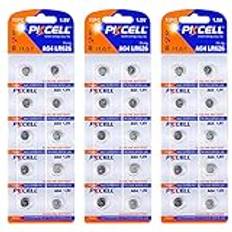 Alkaliskt batteri, AG4, klockbatterier, knappcellsbatteri, 0 % Hg, 30 st, PKCELL