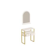 Sminkbord Mipa 75 cm - Vit/Guld & toalettbord Vit,Guld