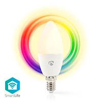Nedis WiFi Kerte LED pære E14 Mat - 4,5W (40W) Farve