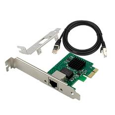 2,5 GBase-T PCIe 3.1 Netzwerkadapter mit Intel I225-V + 91 cm Cat8 Ethernet-Kabel 2500/1000/100 Mbps PCI Express Gigabit Ethernet Karte RJ45 LAN Controller für Windows 10/11 mit Low Profile Bracket