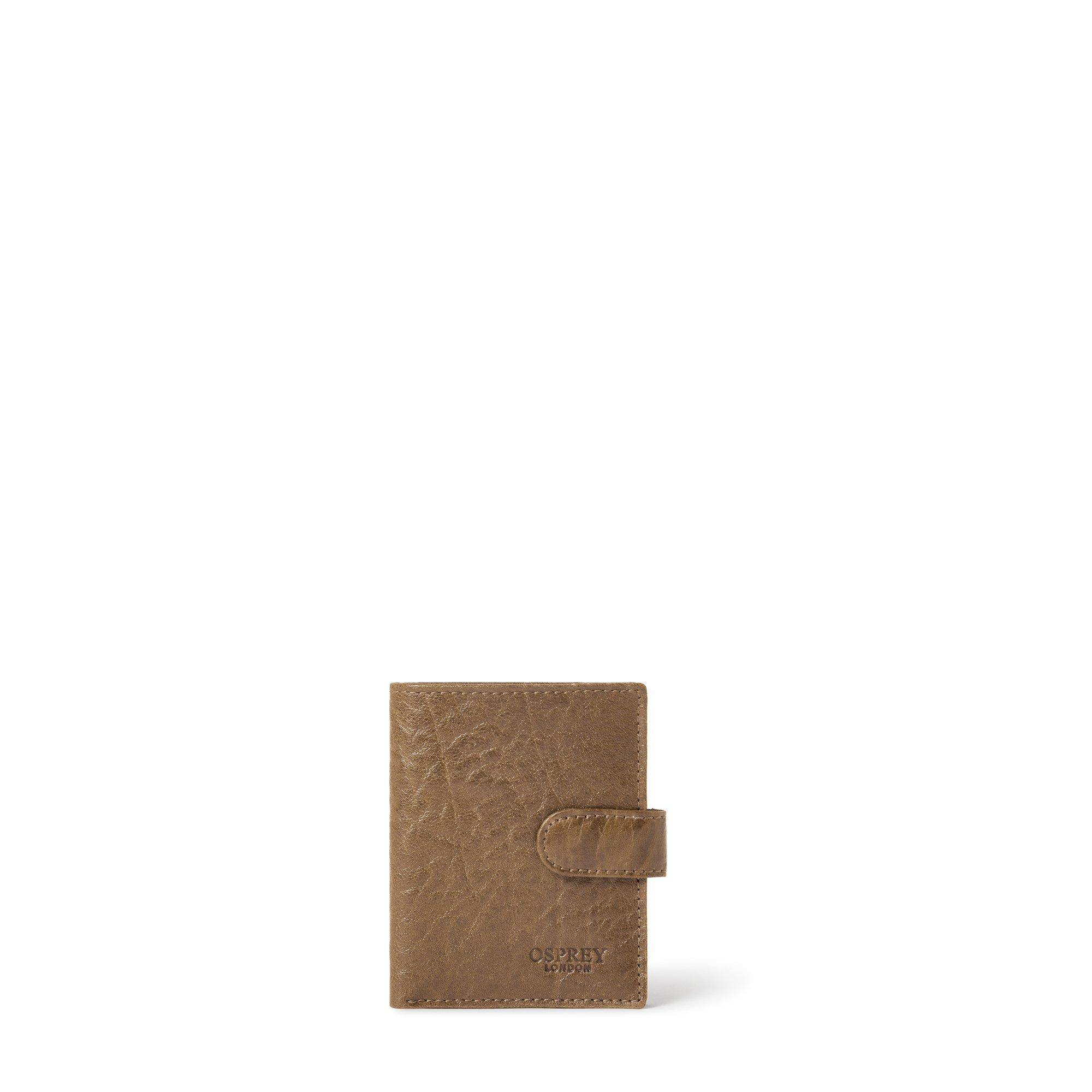 Osprey London Men's Popper Leather Embossed Billfold Wallet