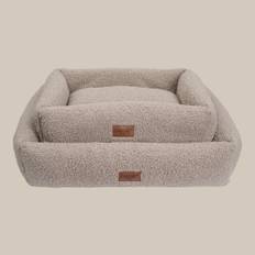Nuna hundekurv - Teddyblød & vaskbar hundeseng af memoryfoam (taupe) - M / Taupe
