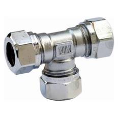 Klämringskoppling Vatette 1150 T-Rör Förkromad 15x12 mm