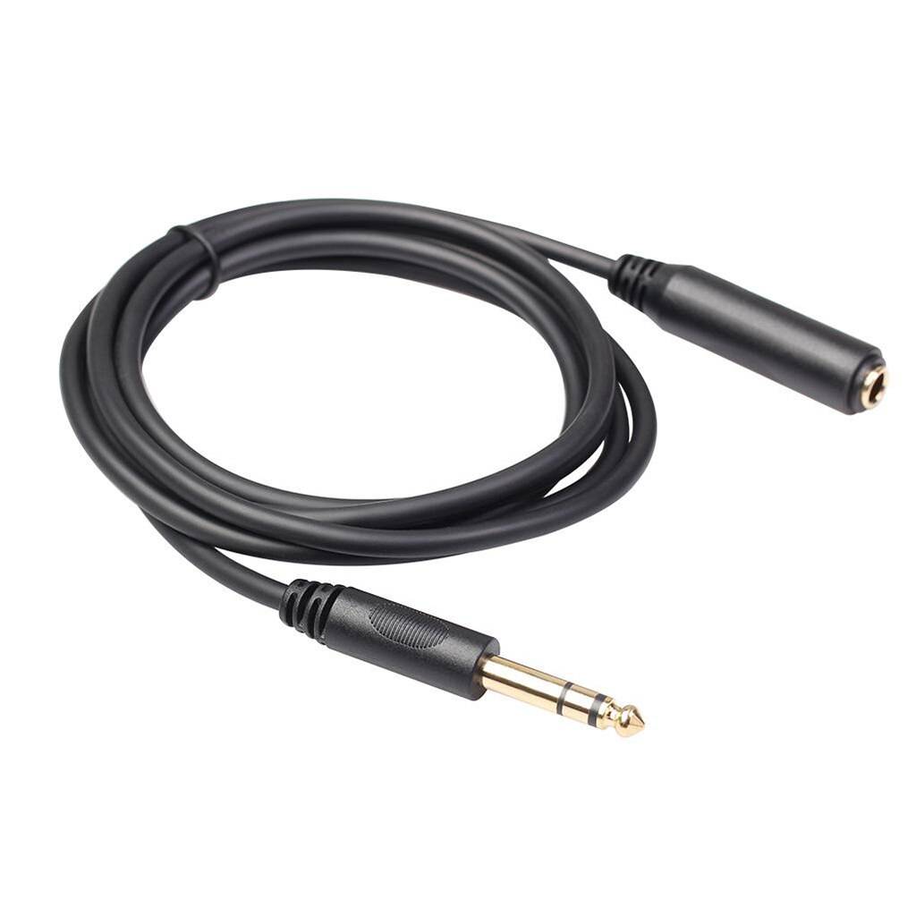 6.35mm förlängningskabel för hörlurar trs 1/4 & #39 ; hane to 1/4 & #39 ; kvinnliga stereo elektriska instrument delar tillbehör