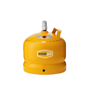 Gas Kosan, 5 kg. stålflaske - ombyttet.