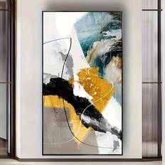 Poster med abstrakt konst i djärva färger - 50x100 cm