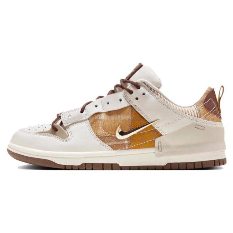 Nike Dunk Low Disrupt 2 Cacao Wow Plaid Dam Sneakers Brun Phantom Sail-Vit FV3640-071 35.5