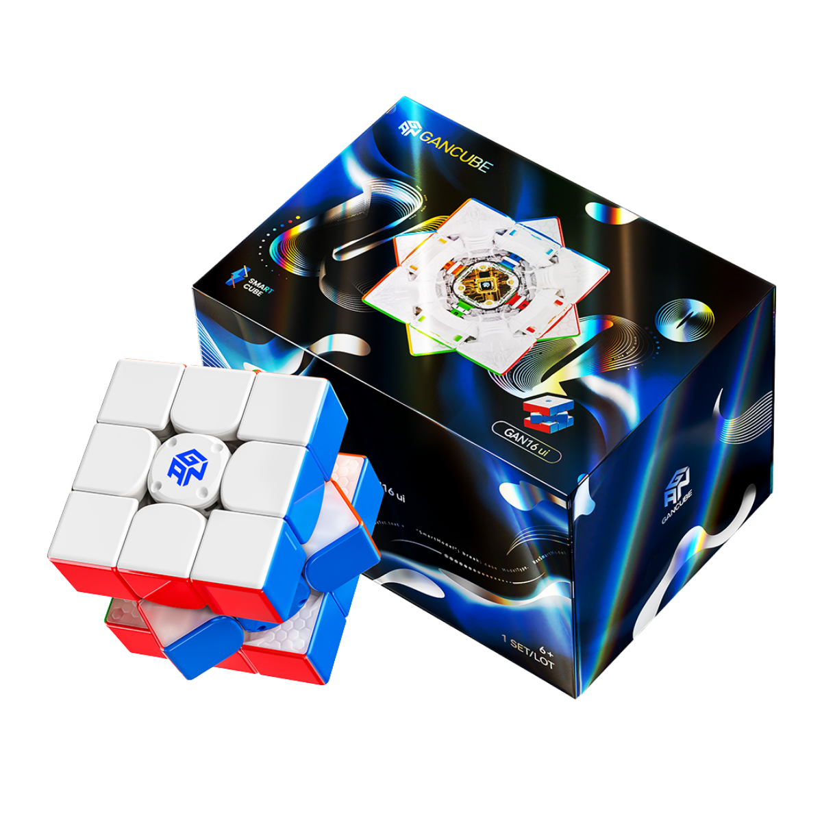GAN 16 UI MagLev MAX 3x3 Bluetooth Smart Cube UV Coated Stickerless - Professorterning.