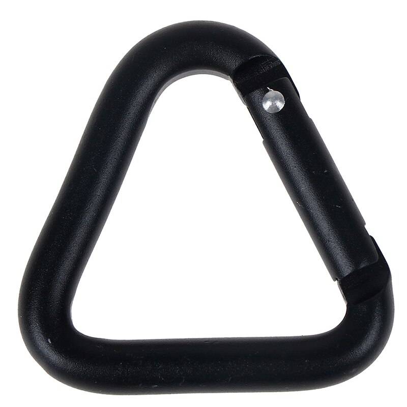 1pc triangel karbinhage utomhus camping vandring nyckelring snap clip krok vattenkokare spänne karbinhake tillbehör - Svart