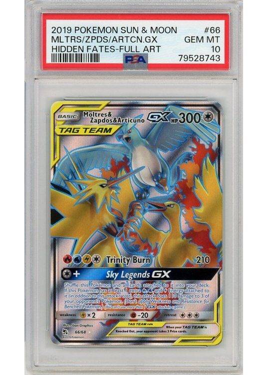 Moltres & Zapdos & Articuno GX - 66/68 - PSA 10.