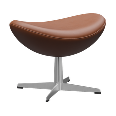 Fritz Hansen Ägget 3127 fotpall Leather Essential Walnut-steel
