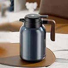 Insulated Coffee Carafe ，Stainless Steel Vacuum Thermal Pot for Coffee，Travel Size Insulated Thermos for Coffee, Tea, Water for Home Apartment Offic(Gray-1,1.5L)