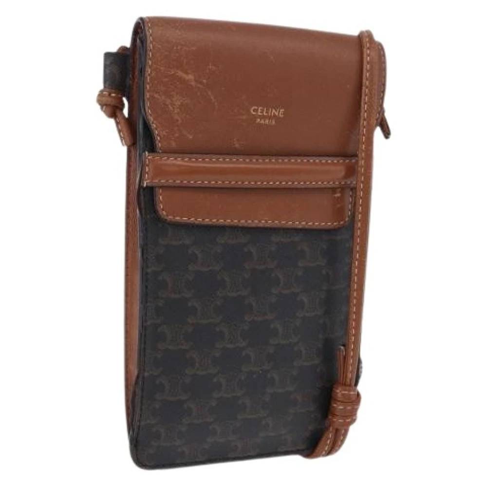 Celine Vintage Pre-owned Macadam Canvas Skuldertaske - Vintage - Dame - Brun - ONE SIZE - Uld