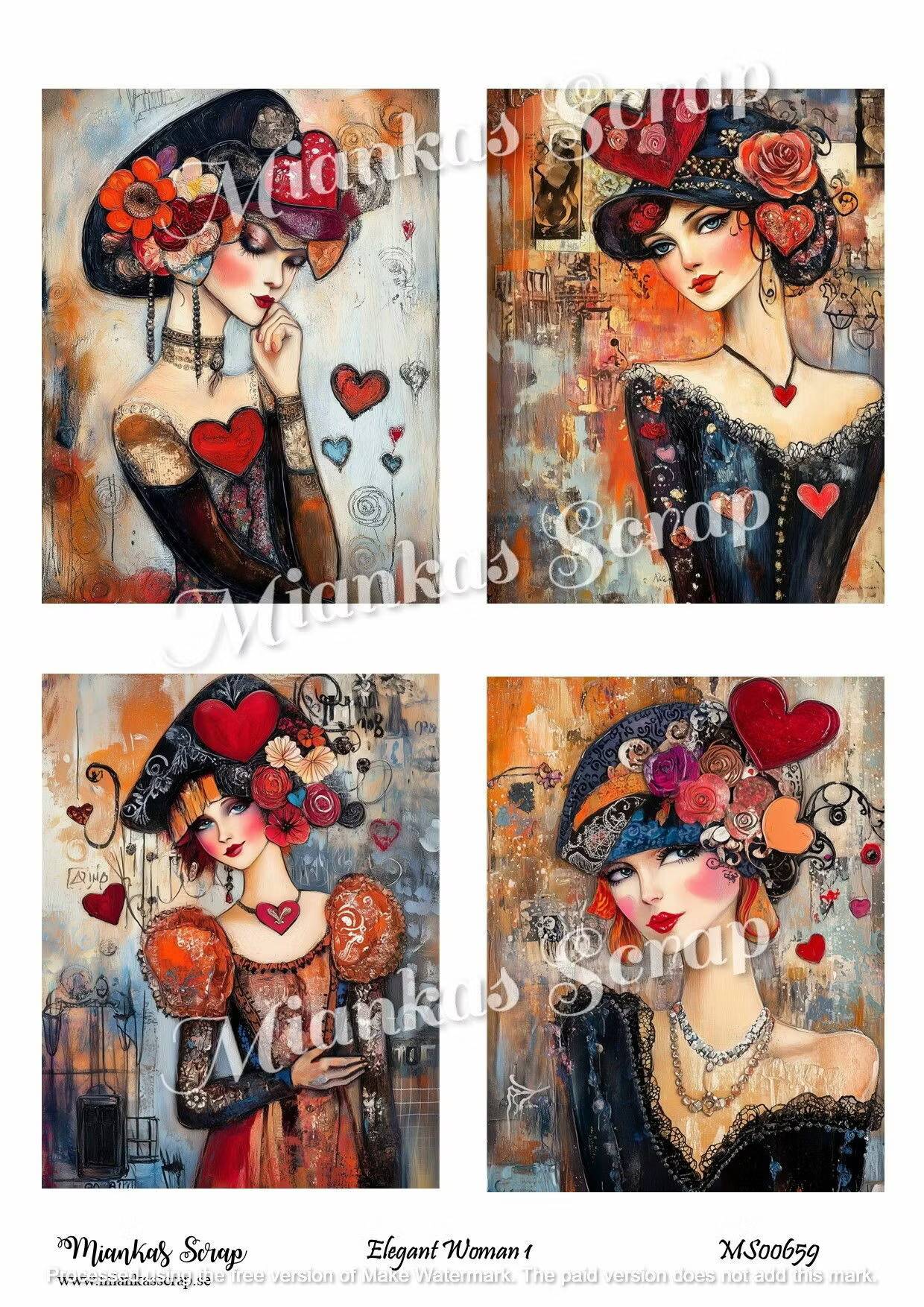 Miankas Scrap klippark - Elegant Woman 1