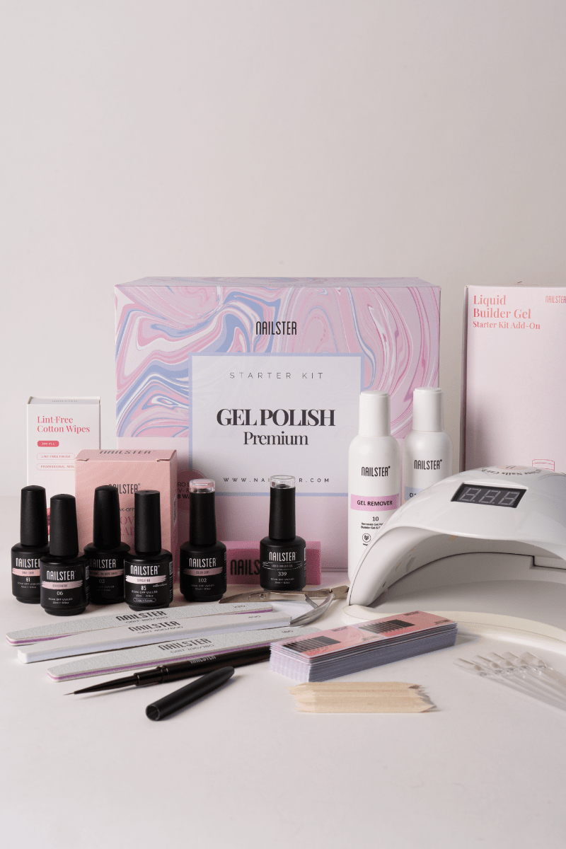 Builder Gel Starter Kit Premium - Inklusiv UV neglelampe - Negleforlængelse - Lav negle hjemme