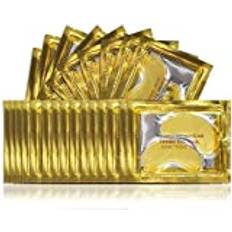 Crystal 24K guldpulver gel ögonmask, premium anti-åldrande, anti-rynkor, fuktkräm för rynkor under ögonen, ta bort ögonpåsar, under ögat, mörka cirklar, återfuktande, puffiga ögon 25 par