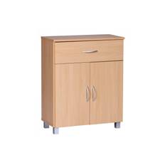 Sideboard Wohnling Folierad spånskiva 60 x 75 cm 2 dörrar 1 låda modern stil - Hallbord Beige