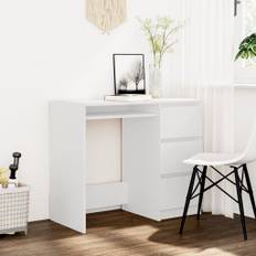 vidaXL Skrivbord vit 90x45x76 cm konstruerat trä