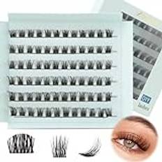 Falska Ögonfransar Cluster Lashes Thin Band Wispy Cluster Lashes DIY Ögonfransförlängningar Cluster Lashes 12mm Eyelashes Cluster 10mm 14mm Lightweight and Soft by Obeyalash (DL09)