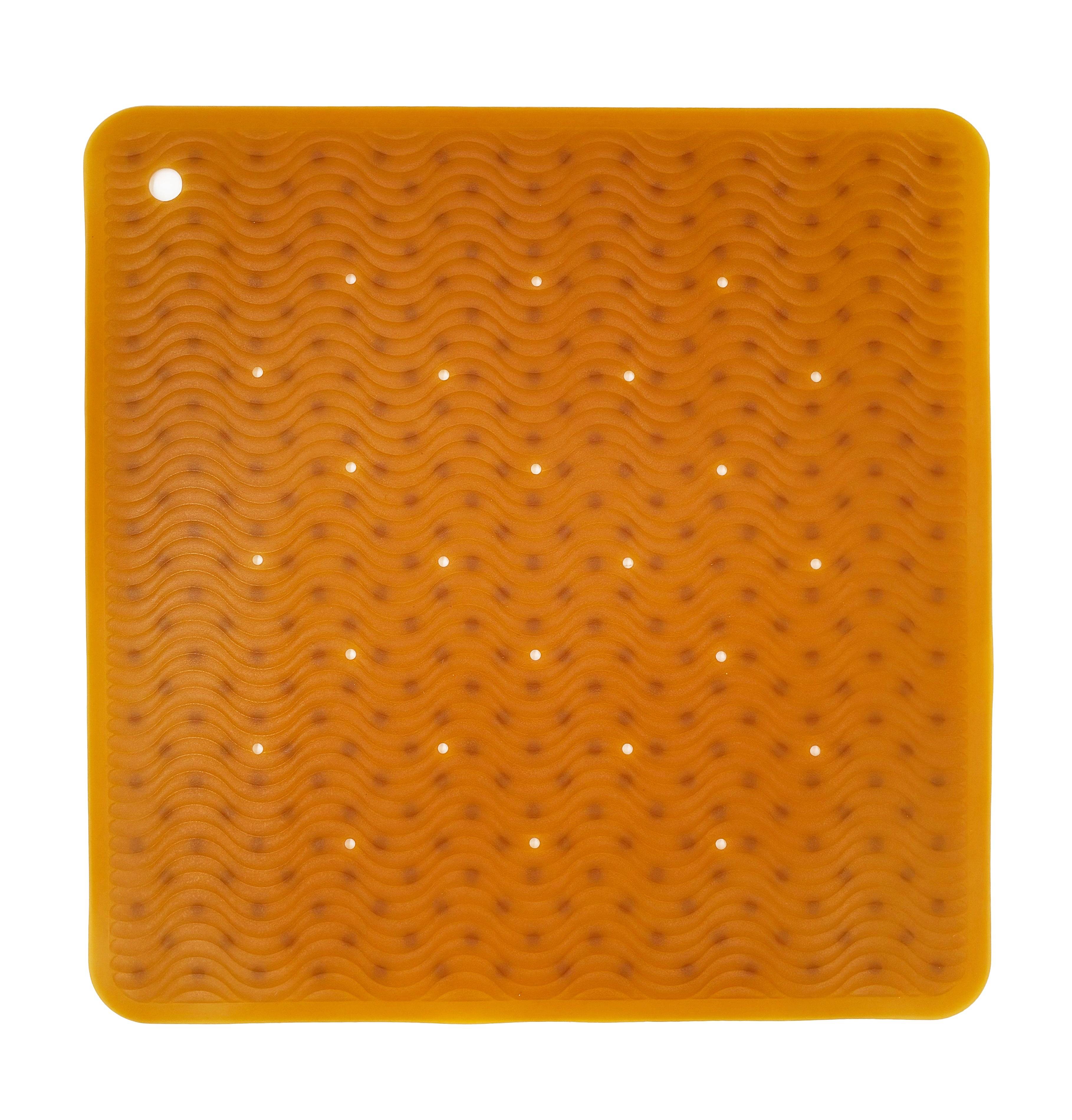 Wave Bath Mat - Square - Mailer Bag Packaging / Sand.