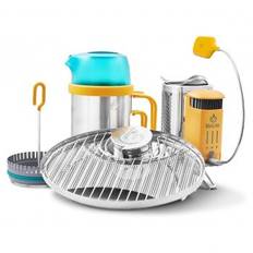 BioLite Camp Stove Complete Kit Grill kettlepot coffee press LED Light