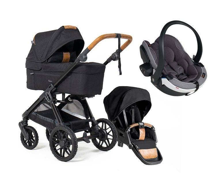 Emmaljunga Sento Pro duovagn Flat+ 2027 + BeSafe iZi Go Modular X2 babyskydd