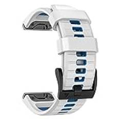 MYSNBKN 22 mm Quick Fit armband för Garmin Fenix 8 47 mm/Fenix 7 Pro/Feninx 7/Fenix 6/Fenix 5/EPIX/EPIX 2, mjukt ersättningsband i silikon för Garmin Forerunner 935/945/955/754/Approach S60/S62