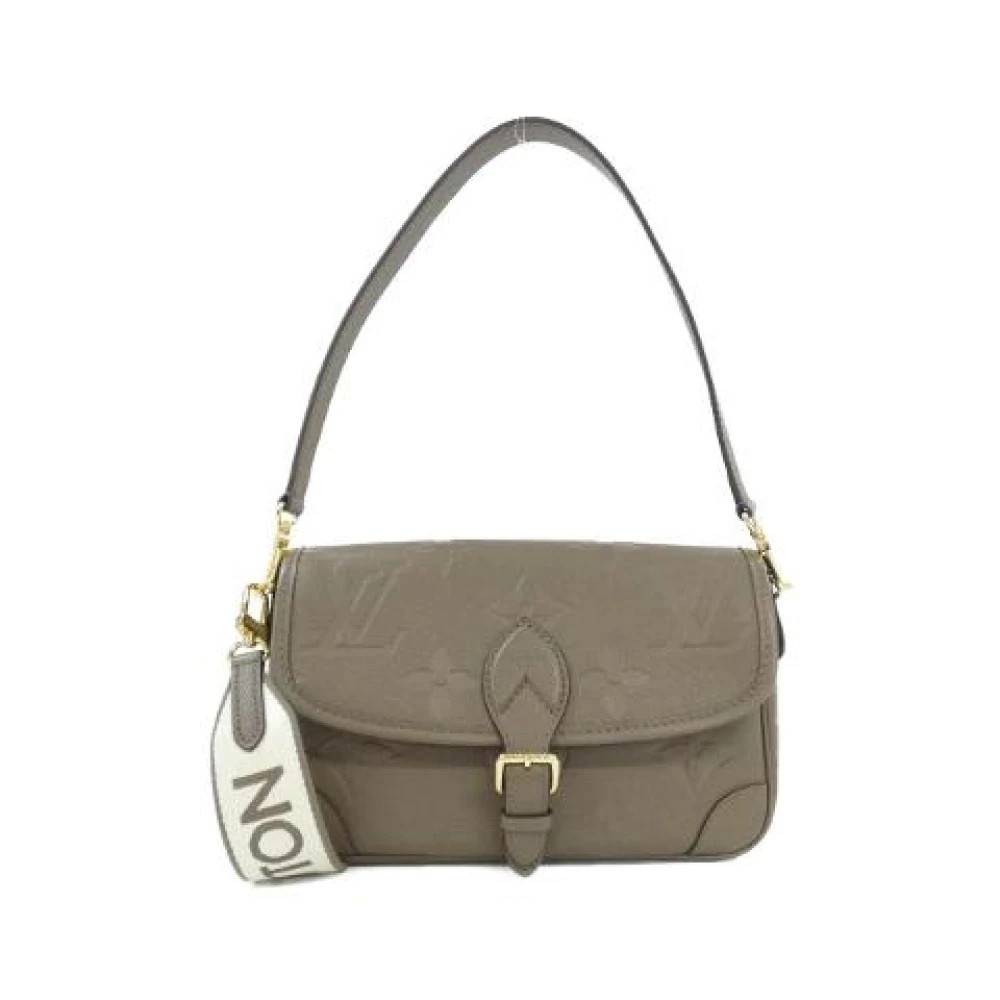 Louis Vuitton Vintage Pre-owned Monogram Empreinte Diane Skuldertaske - Vintage - Dame - Grå - ONE SIZE - Uld