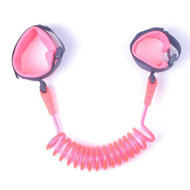 Anti-förlorad handled länk barn säkerhetssele baby utomhus promenader hand bälte band - Rosa / 2m
