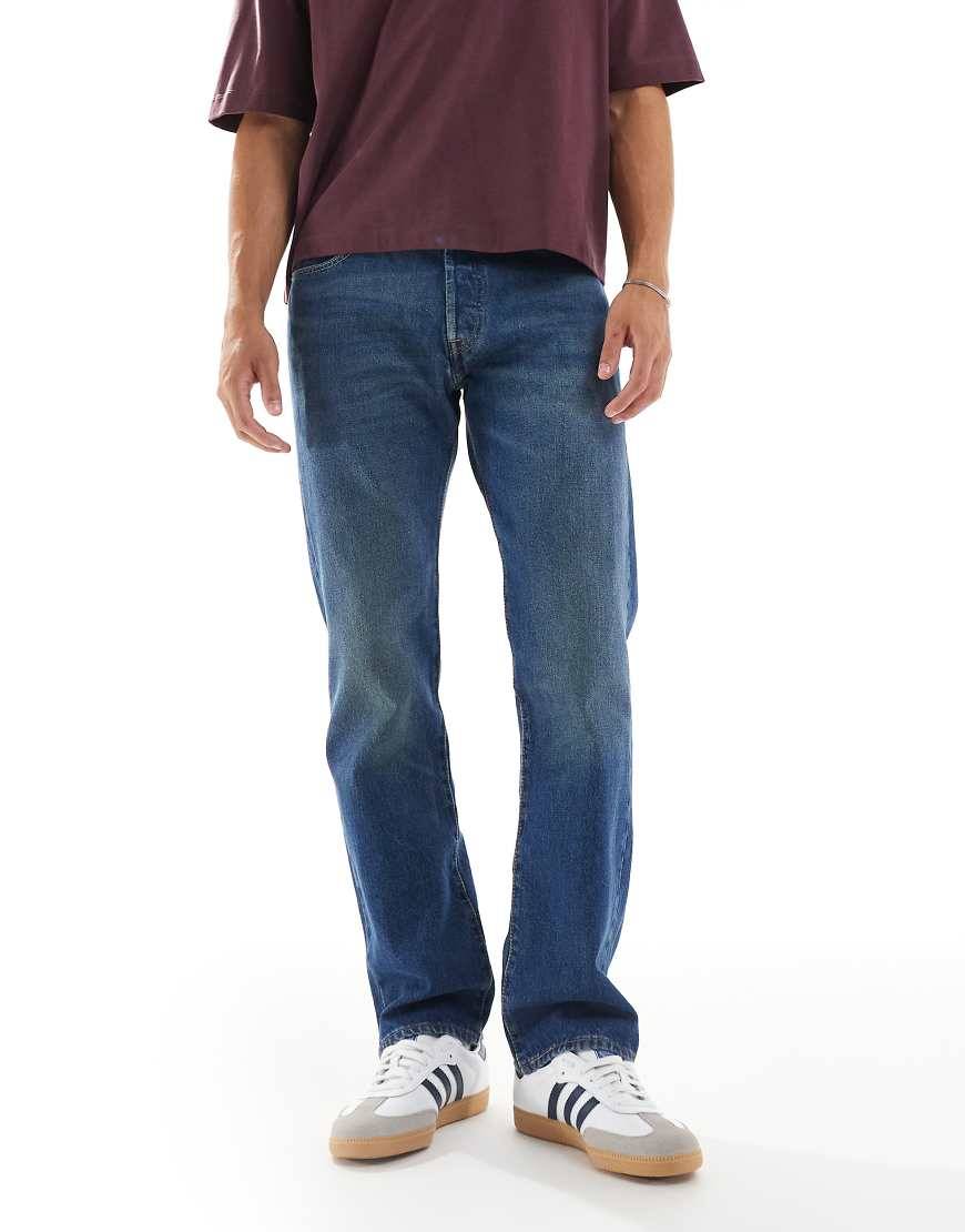Levi's – 501 – '93 – Mörka, raka jeans i vintagetvätt-Marinblå