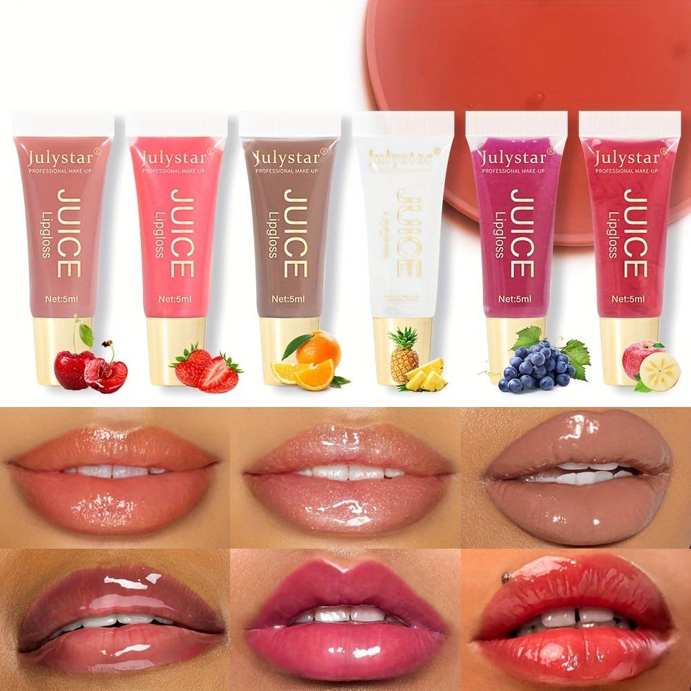 TEMU 1pc Beauty Natural Long-lasting Moisturizing Mirror Lip Oil Fruit Flavor Lip Moisturizing Lipstick