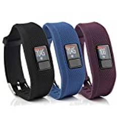 honecumi Kompatibel med Garmin Vivofit JR armband/Vivofit JR 2 armband/Vivofit 3 armband Barn Ersättningsarmband, Mjukt silikon Vattentätt Justerbart Sport och färgglada Armband Tillbehör