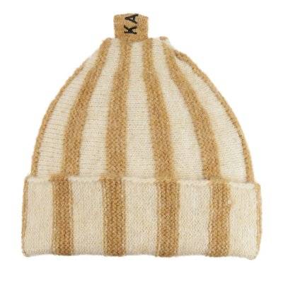 Mössa Barn - Gårda Bodafors Beanie (creme/brun) (Storlek: 48-54 cm)