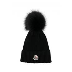 MONCLER ENFANT KIDS BOBBLE HAT Size: S, colour: BLACK