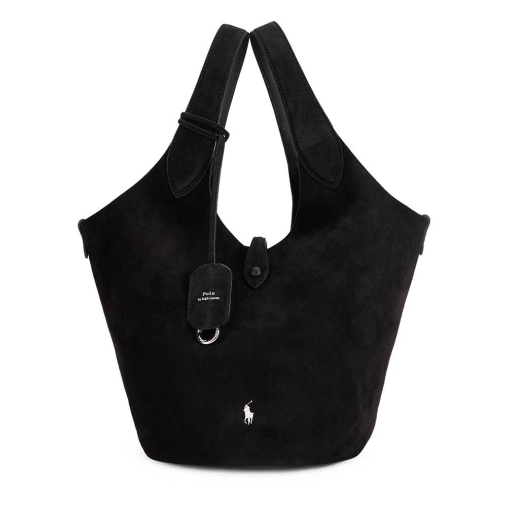 Polo Ralph Lauren Play Suede Tote - Tasker - Dame - Sort - ONE SIZE - Suede