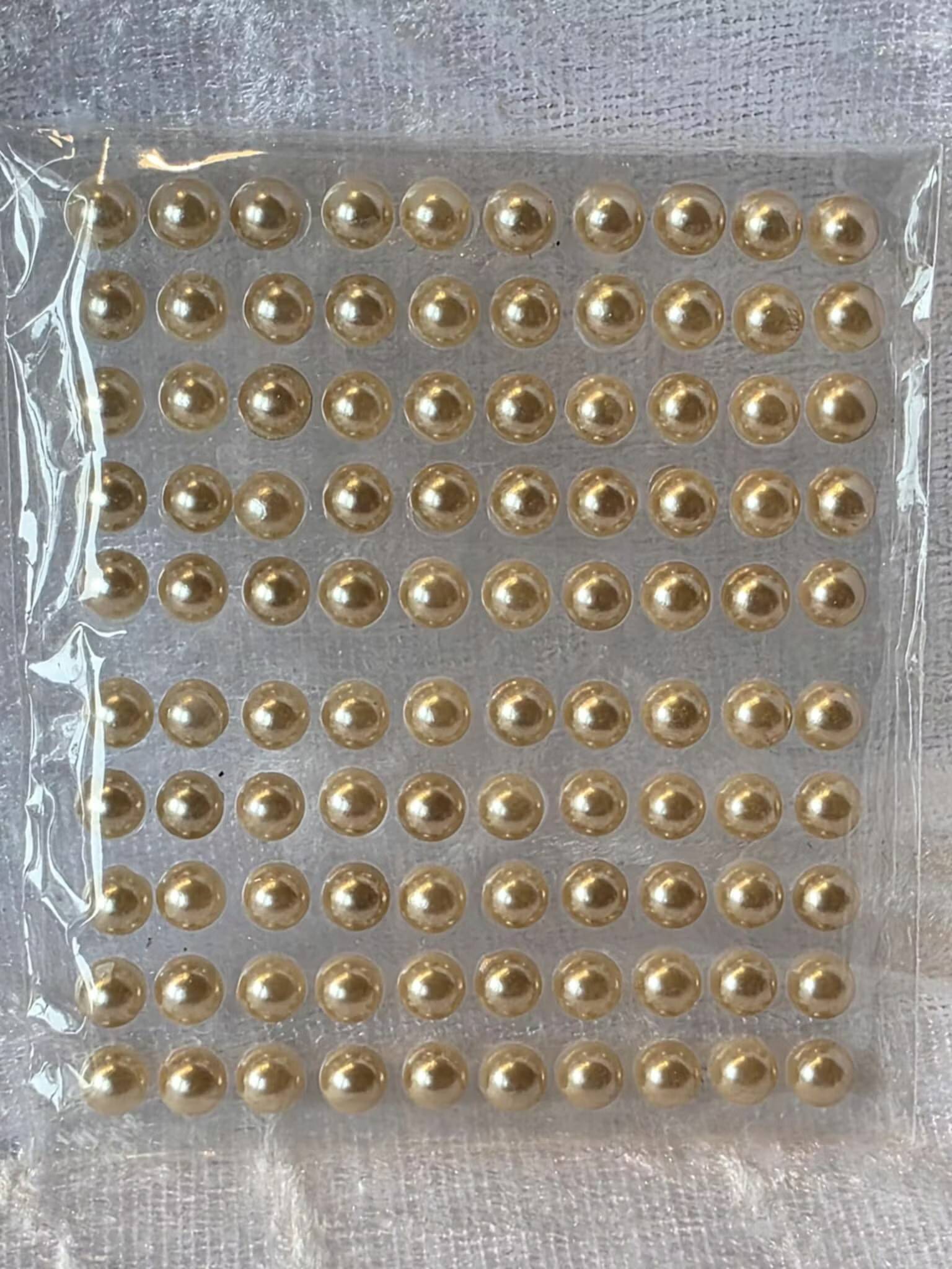 Halvpärlor 5 mm Guldbeige