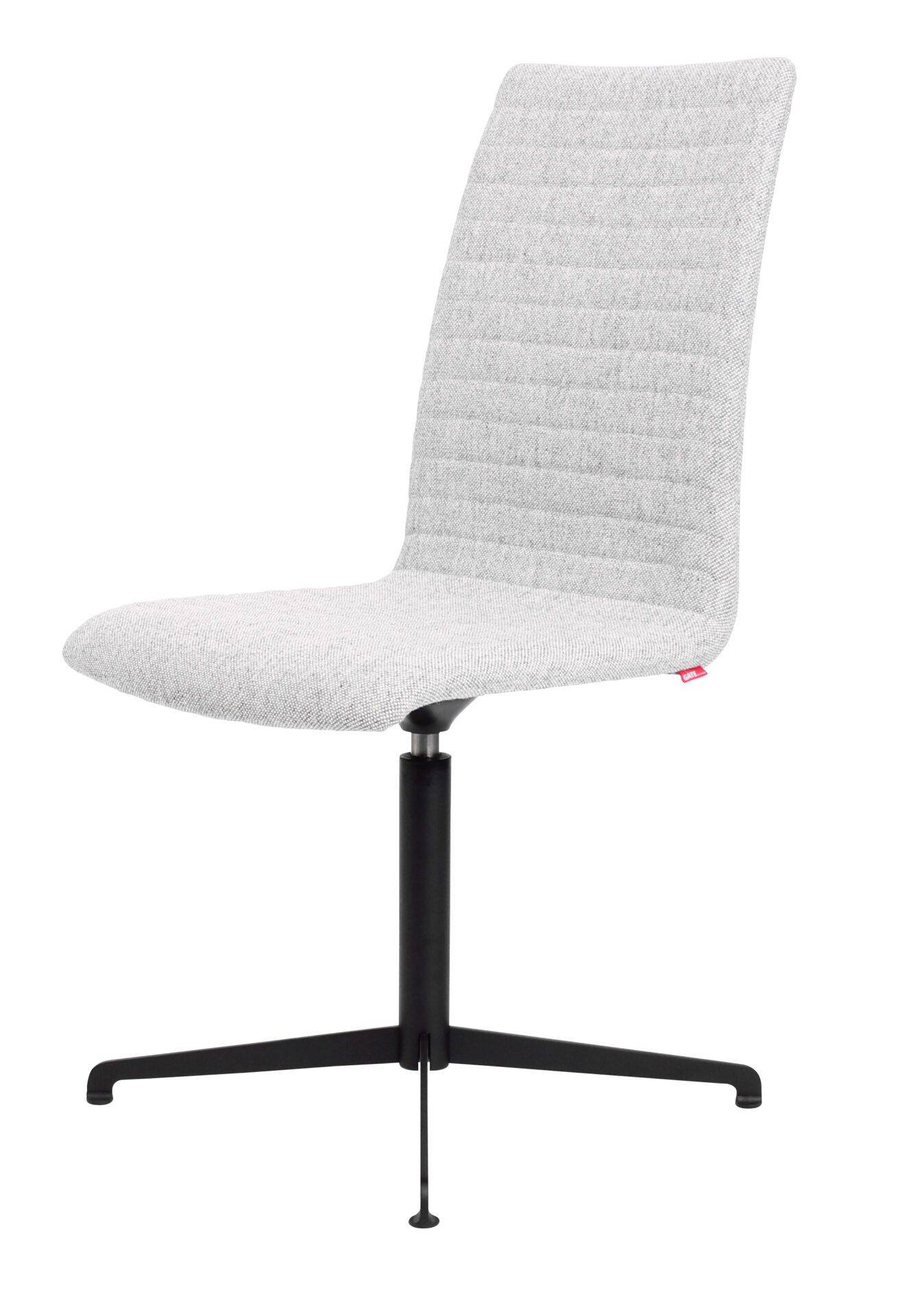 Gate Mødestol, vippefunktion - H100 x B55 x Sædebredde 45 x Sædedybde 43 x Sædehøjde 46 cm Stofgruppe 3 Sort.