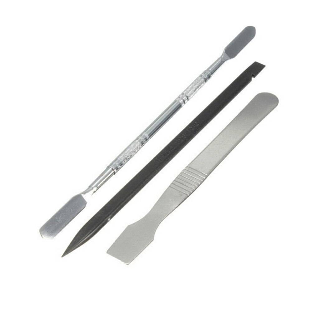 3 in 1 metall plast spudger set verktyg reparation öppnande pry verktygssats för iphone ipad för samsung mobiltelefon