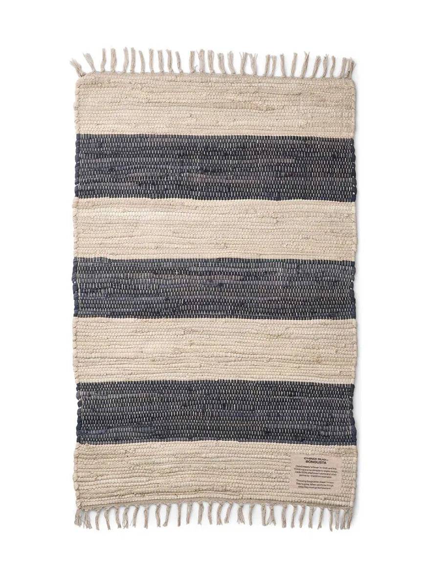Chindi tæppe, 60x90 cm fra Bongusta Grey & Beige - Jacobsen Plus