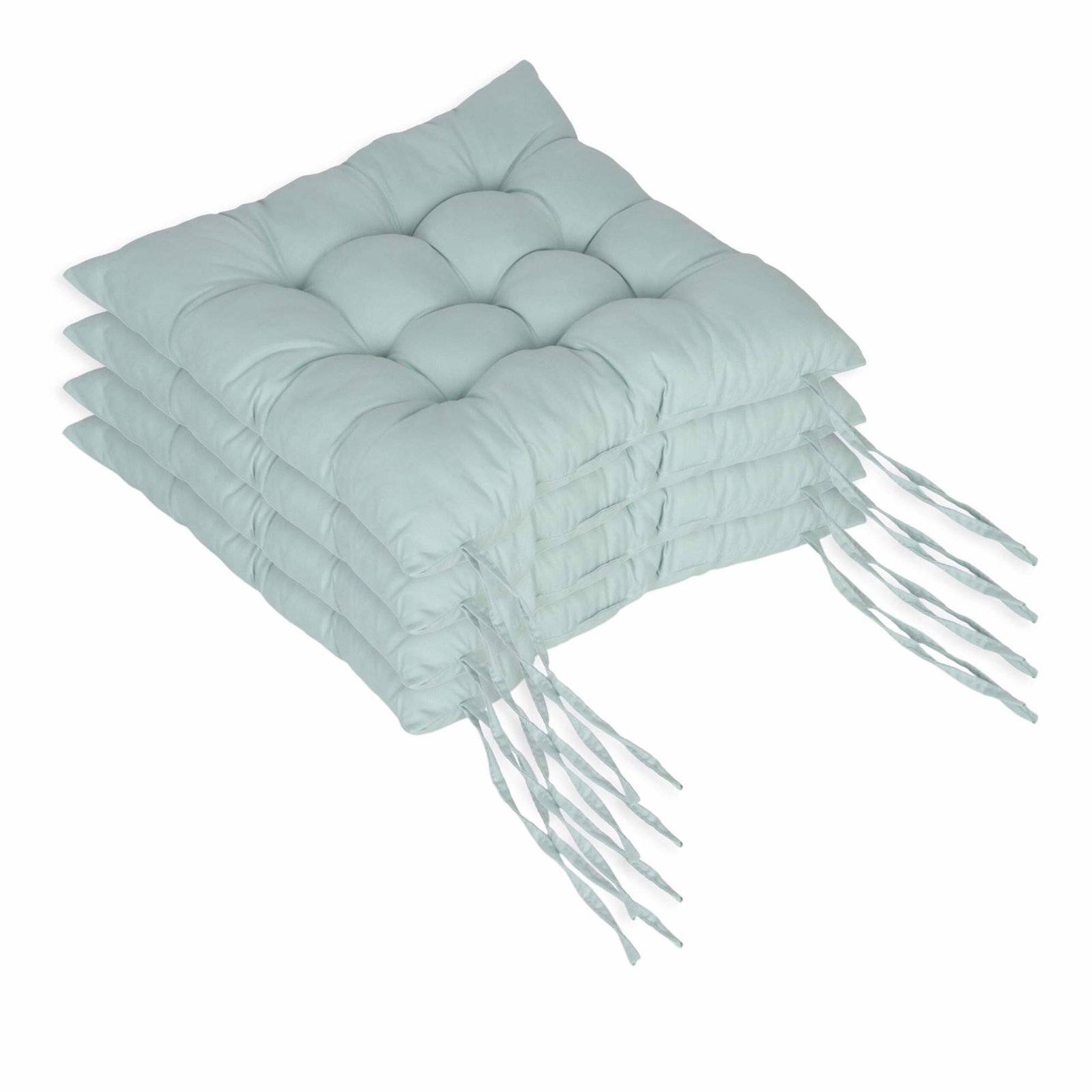 Quiltade stolsdynor, 4-pack – inomhus-/utomhusbruk