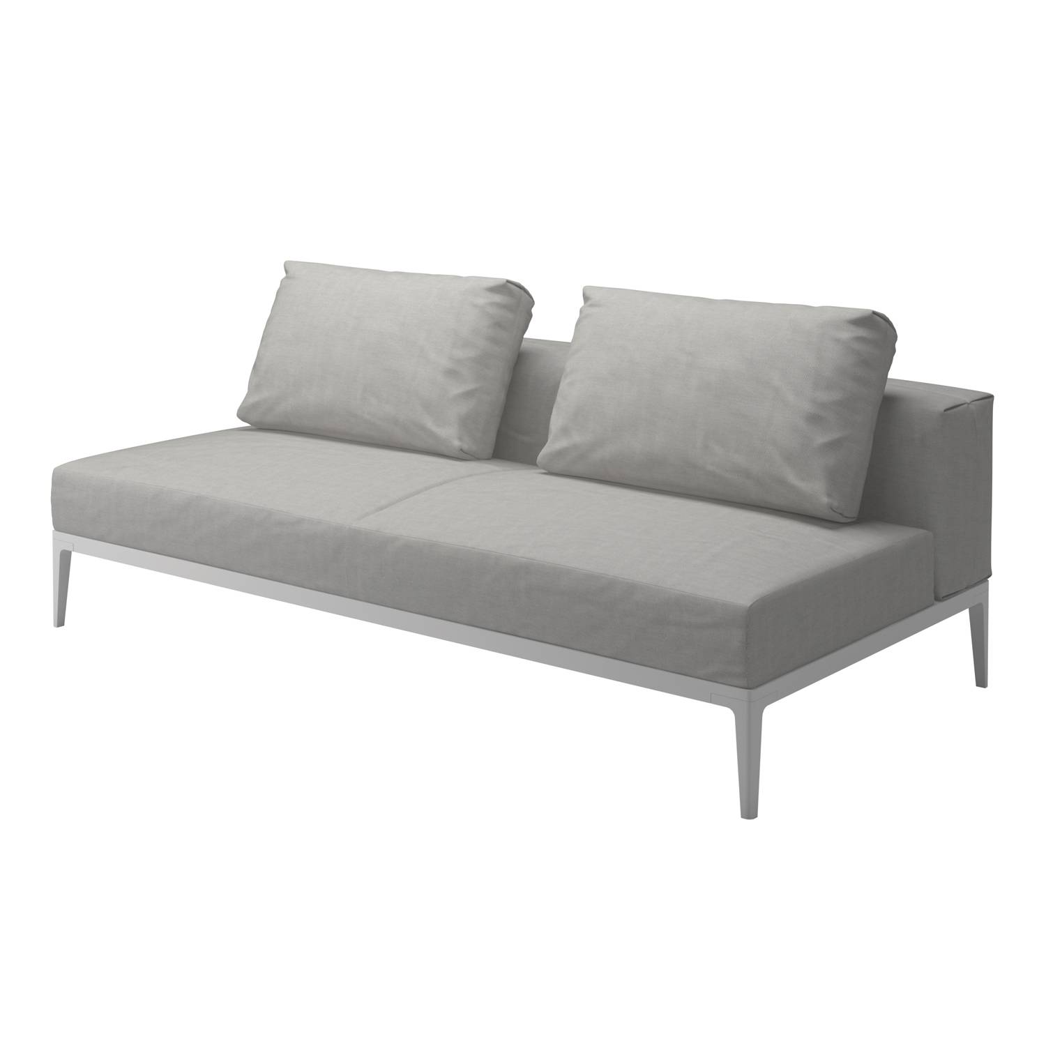 Gloster - Grid Lounge Centre Unit White/Seagull - Utomhussoffor - Henrik Pedersen