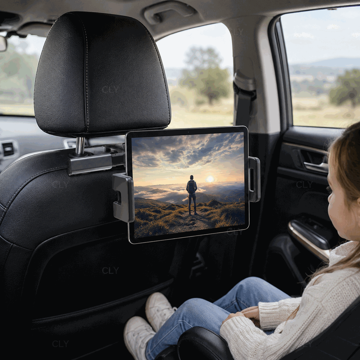360 Degree Swivel Tablet Stand Car Headrest Tablet Mount For IPad 4.7"-12.9" Car Pillow Phone Holder Rear Seat Headrest