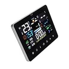 Färgskärm Touch Weather Clock 3362G med temperatur- och Luftfuktighetssensor, USB-väderstation med Stor Skärm
